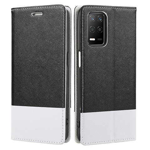 Funda de Cuero Cartera con Soporte Carcasa SY2 para Realme 8s 5G Negro