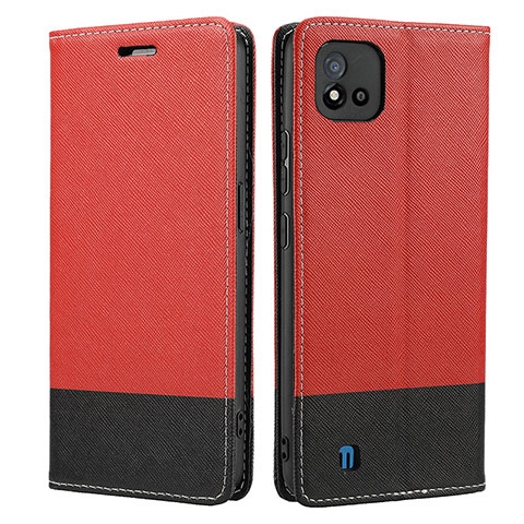 Funda de Cuero Cartera con Soporte Carcasa SY2 para Realme C11 (2021) Rojo