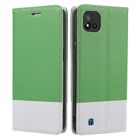 Funda de Cuero Cartera con Soporte Carcasa SY2 para Realme C11 (2021) Verde