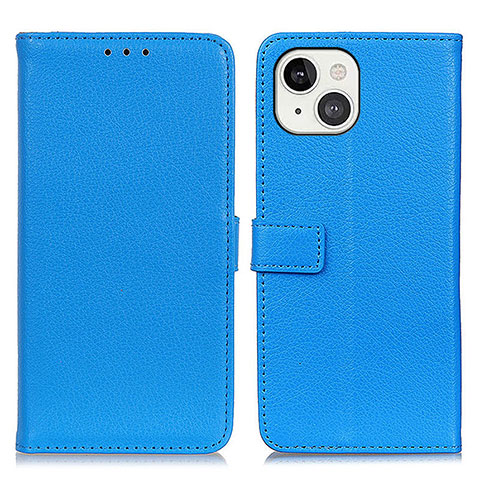 Funda de Cuero Cartera con Soporte Carcasa T01 para Apple iPhone 13 Azul