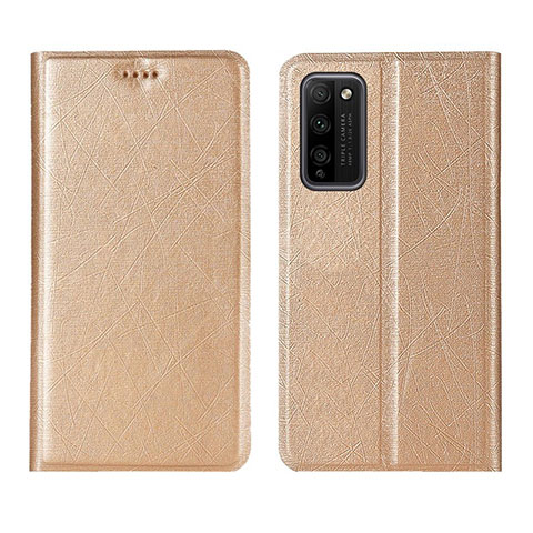 Funda de Cuero Cartera con Soporte Carcasa T01 para Huawei Honor 30 Lite 5G Oro