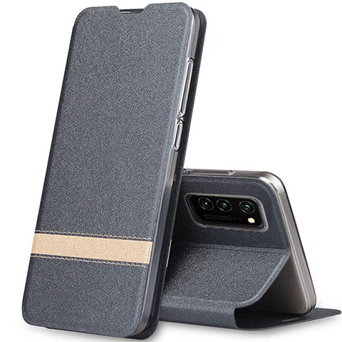 Funda de Cuero Cartera con Soporte Carcasa T01 para Huawei Honor View 30 5G Gris