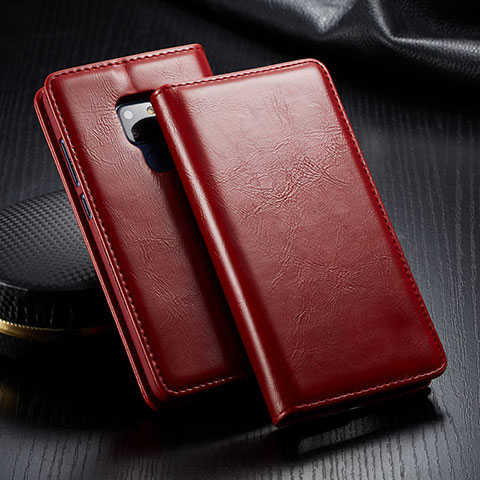 Funda de Cuero Cartera con Soporte Carcasa T01 para Huawei Mate 20 Rojo