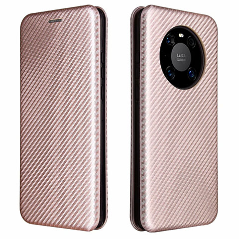 Funda de Cuero Cartera con Soporte Carcasa T01 para Huawei Mate 40 Oro Rosa