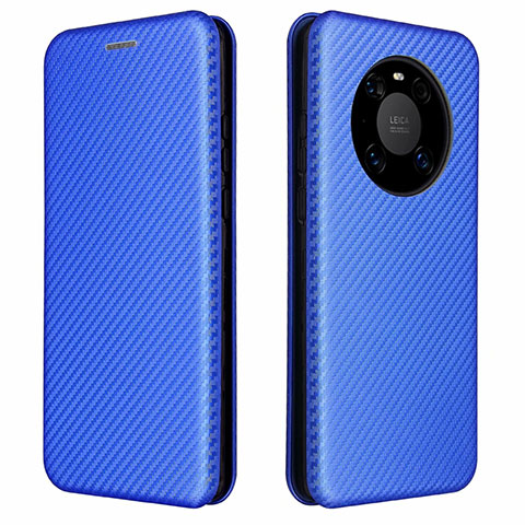 Funda de Cuero Cartera con Soporte Carcasa T01 para Huawei Mate 40E 5G Azul