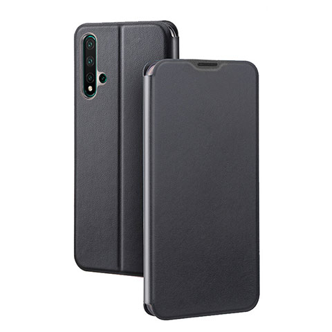 Funda de Cuero Cartera con Soporte Carcasa T01 para Huawei Nova 5 Pro Negro