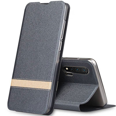 Funda de Cuero Cartera con Soporte Carcasa T01 para Huawei Nova 6 5G Gris