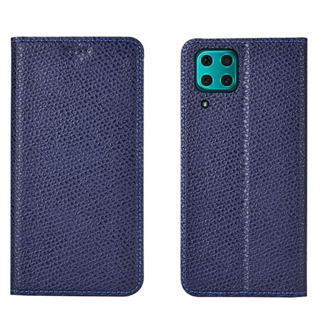 Funda de Cuero Cartera con Soporte Carcasa T01 para Huawei Nova 6 SE Azul