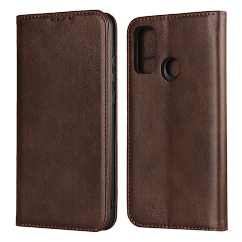 Funda de Cuero Cartera con Soporte Carcasa T01 para Huawei Nova Lite 3 Plus Marron