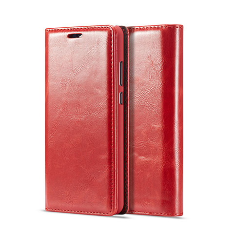 Funda de Cuero Cartera con Soporte Carcasa T01 para Huawei P20 Pro Rojo