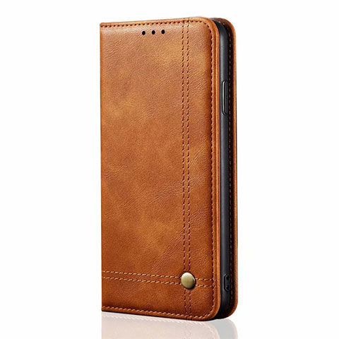 Funda de Cuero Cartera con Soporte Carcasa T01 para Oppo A92 Naranja