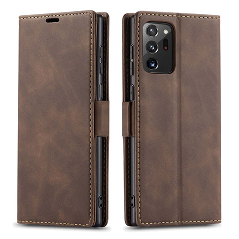 Funda de Cuero Cartera con Soporte Carcasa T01 para Samsung Galaxy Note 20 Ultra 5G Marron