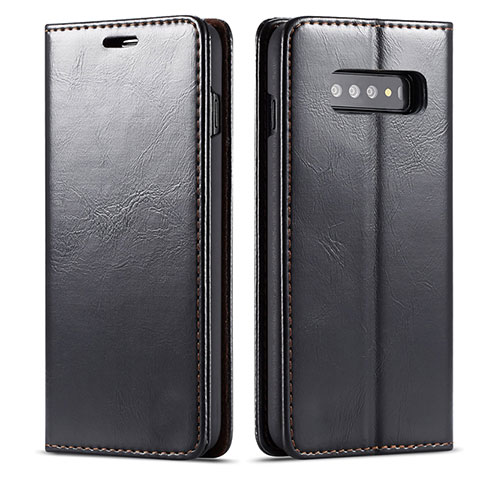 Funda de Cuero Cartera con Soporte Carcasa T01 para Samsung Galaxy S10 5G Negro