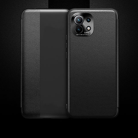 Funda de Cuero Cartera con Soporte Carcasa T01 para Xiaomi Mi 11 Lite 4G Negro