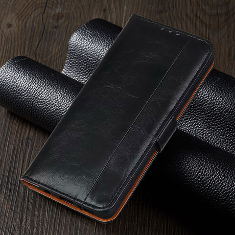 Funda de Cuero Cartera con Soporte Carcasa T01 para Xiaomi Redmi Note 9 Pro Max Negro