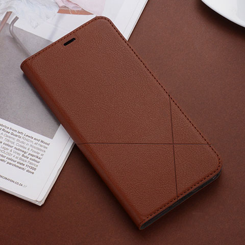 Funda de Cuero Cartera con Soporte Carcasa T02 para Apple iPhone 11 Pro Marron