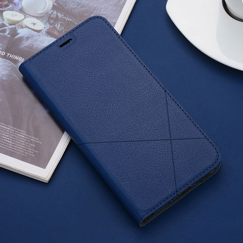 Funda de Cuero Cartera con Soporte Carcasa T02 para Apple iPhone 11 Pro Max Azul