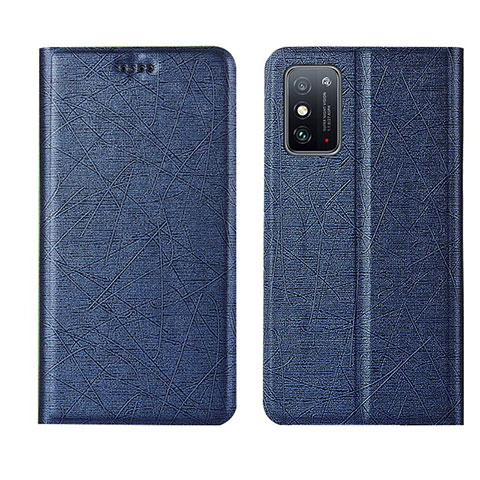 Funda de Cuero Cartera con Soporte Carcasa T02 para Huawei Honor X10 Max 5G Azul