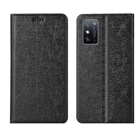 Funda de Cuero Cartera con Soporte Carcasa T02 para Huawei Honor X10 Max 5G Negro