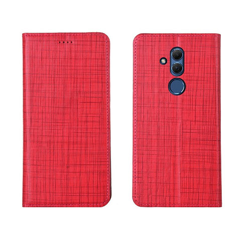 Funda de Cuero Cartera con Soporte Carcasa T02 para Huawei Mate 20 Lite Rojo