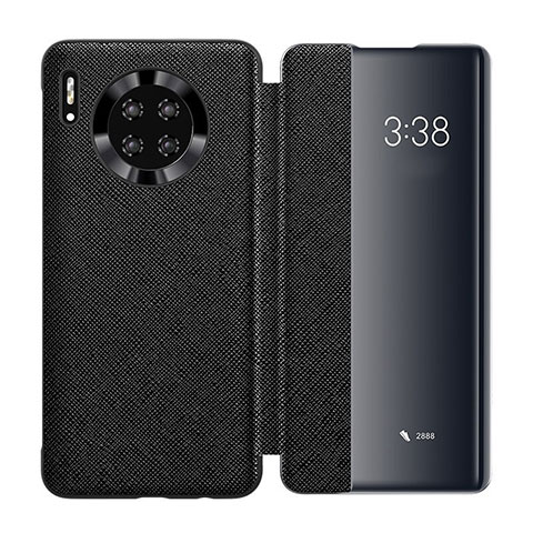 Funda de Cuero Cartera con Soporte Carcasa T02 para Huawei Mate 30 Pro Negro