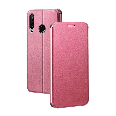 Funda de Cuero Cartera con Soporte Carcasa T02 para Huawei Nova 4e Rosa