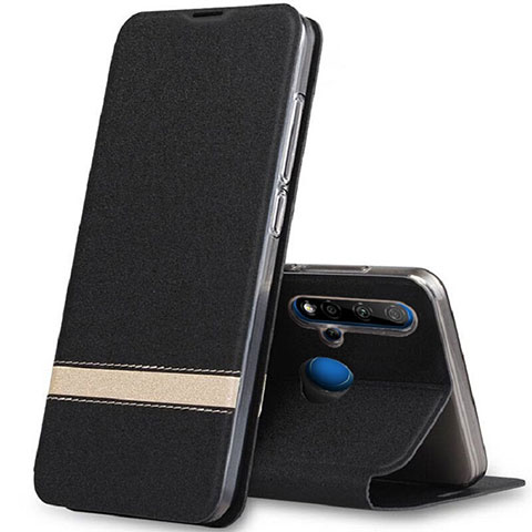 Funda de Cuero Cartera con Soporte Carcasa T02 para Huawei Nova 5i Negro