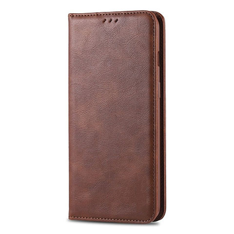 Funda de Cuero Cartera con Soporte Carcasa T02 para Huawei P Smart+ Plus (2019) Marron