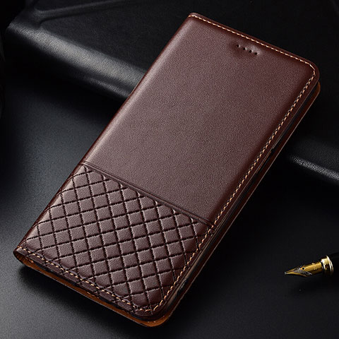 Funda de Cuero Cartera con Soporte Carcasa T02 para OnePlus 7T Pro Marron