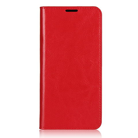 Funda de Cuero Cartera con Soporte Carcasa T02 para Oppo A91 Rojo