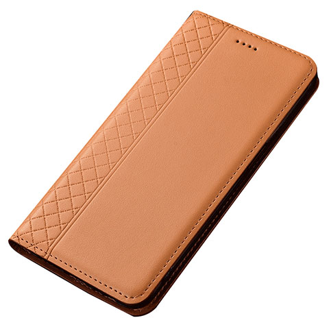 Funda de Cuero Cartera con Soporte Carcasa T02 para Samsung Galaxy A90 4G Naranja