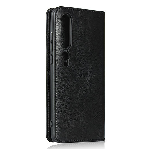 Funda de Cuero Cartera con Soporte Carcasa T02 para Xiaomi Mi 10 Negro