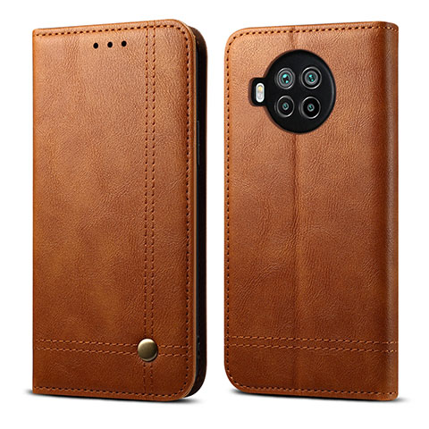 Funda de Cuero Cartera con Soporte Carcasa T02 para Xiaomi Mi 10i 5G Marron Claro