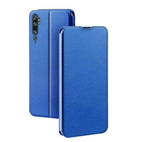 Funda de Cuero Cartera con Soporte Carcasa T02 para Xiaomi Mi Note 10 Azul