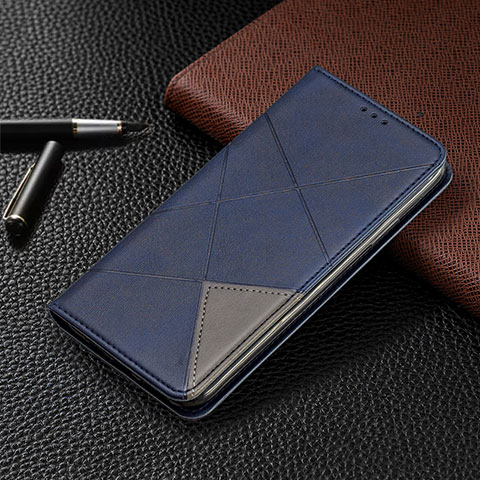 Funda de Cuero Cartera con Soporte Carcasa T02 para Xiaomi Poco M2 Pro Azul