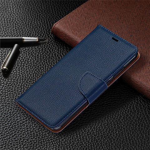 Funda de Cuero Cartera con Soporte Carcasa T02 para Xiaomi Redmi 10X 4G Azul