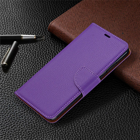 Funda de Cuero Cartera con Soporte Carcasa T02 para Xiaomi Redmi 10X 4G Morado