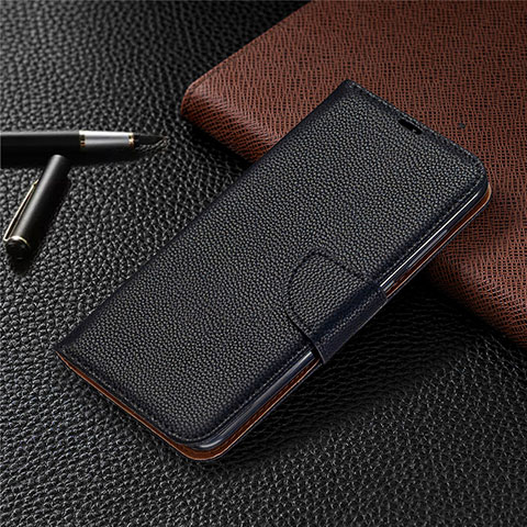 Funda de Cuero Cartera con Soporte Carcasa T02 para Xiaomi Redmi 10X 4G Negro