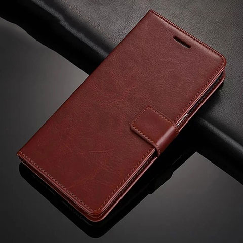 Funda de Cuero Cartera con Soporte Carcasa T02 para Xiaomi Redmi Note 8 (2021) Marron