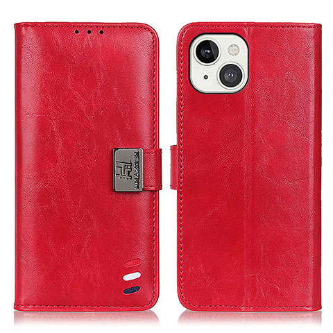 Funda de Cuero Cartera con Soporte Carcasa T03 para Apple iPhone 13 Rojo