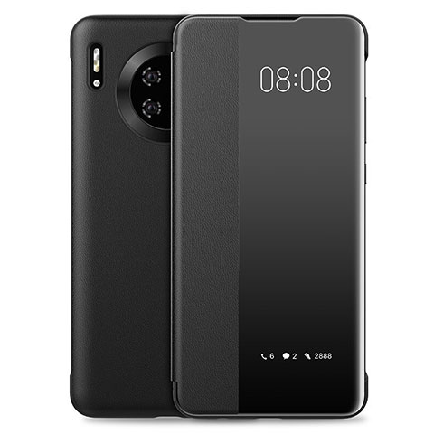 Funda de Cuero Cartera con Soporte Carcasa T03 para Huawei Mate 30 Negro