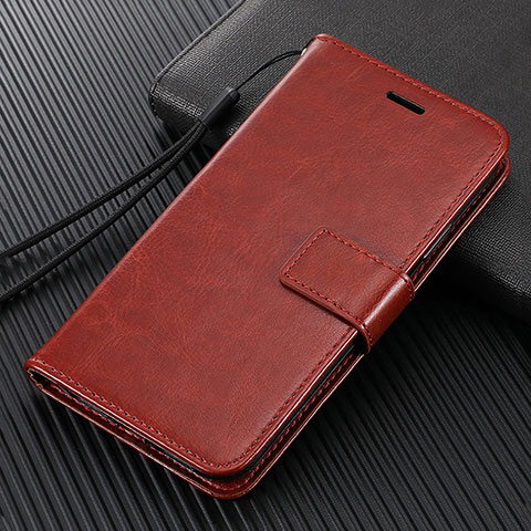 Funda de Cuero Cartera con Soporte Carcasa T03 para Huawei Nova 7 SE 5G Marron