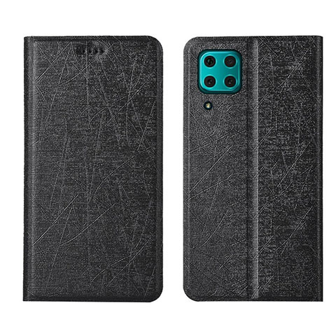 Funda de Cuero Cartera con Soporte Carcasa T03 para Huawei Nova 7i Negro