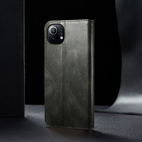 Funda de Cuero Cartera con Soporte Carcasa T03 para Xiaomi Mi 11 5G Verde