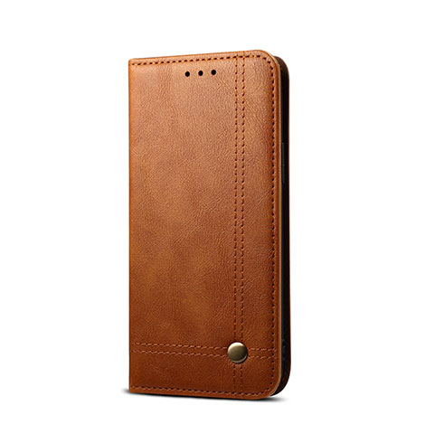 Funda de Cuero Cartera con Soporte Carcasa T03 para Xiaomi Redmi 9i Marron Claro