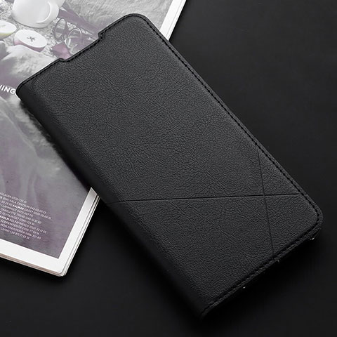 Funda de Cuero Cartera con Soporte Carcasa T03 para Xiaomi Redmi Note 8 Negro