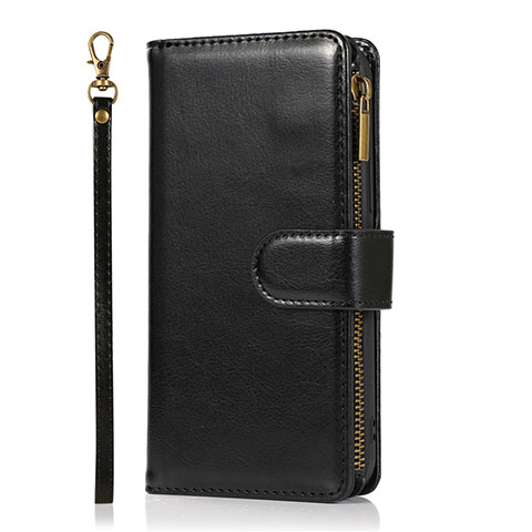 Funda de Cuero Cartera con Soporte Carcasa T04 para Apple iPhone 12 Pro Negro