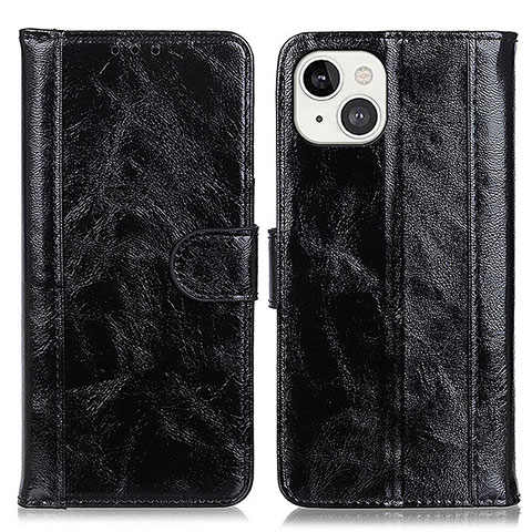 Funda de Cuero Cartera con Soporte Carcasa T04 para Apple iPhone 13 Negro