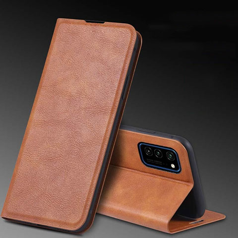 Funda de Cuero Cartera con Soporte Carcasa T04 para Huawei Honor V30 5G Naranja