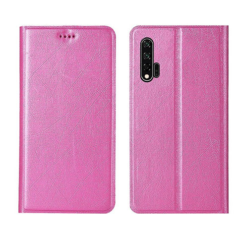 Funda de Cuero Cartera con Soporte Carcasa T04 para Huawei Nova 6 5G Rosa